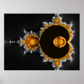 Gouden droom. De beroemde volledige Mandelbrot set Poster (Voorkant)