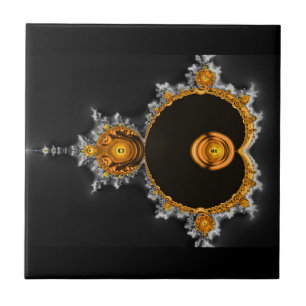 Gouden droom. De beroemde volledige Mandelbrot set Tegeltje