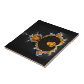 Gouden droom. De beroemde volledige Mandelbrot set Tegeltje (Zijkant)