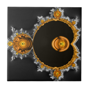 Gouden droom. De beroemde volledige Mandelbrot set Tegeltje