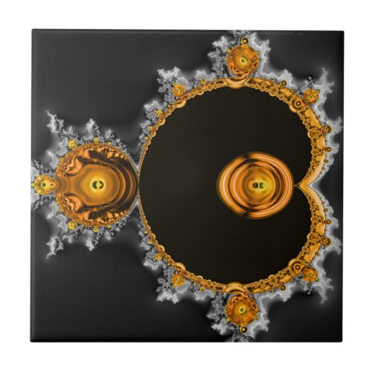Gouden droom. De beroemde volledige Mandelbrot set Tegeltje (Voorkant)