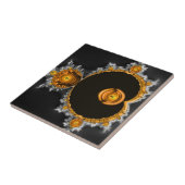 Gouden droom. De beroemde volledige Mandelbrot set Tegeltje (Zijkant)