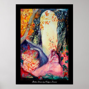 Gouden droom / Yoga-meditatie Zen-tuin Poster