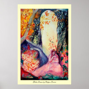 Gouden droom / Yoga-meditatie Zen-tuin Poster
