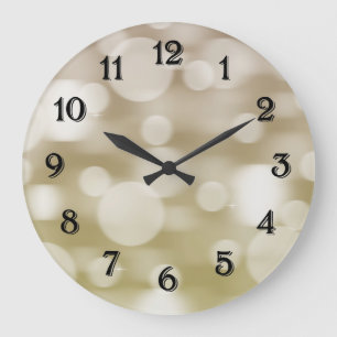 Gouden droomachtige Bokeh Ombre Grote Klok