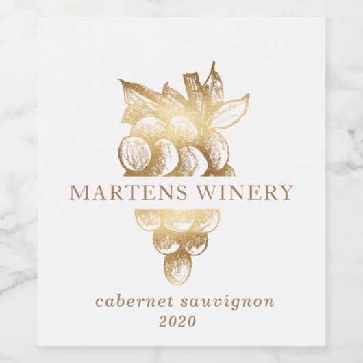 Gouden druiven Wijnmakerij Wijn Business Wijn Etiket (Enkel label)