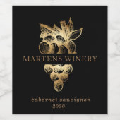 Gouden druiven Wijnmakerij Wijn Business Wijn Etiket (Enkel label)