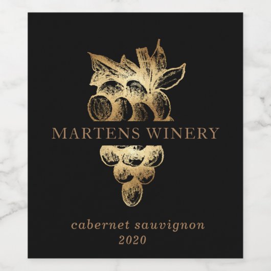 Gouden druiven Wijnmakerij Wijn Business Wijn Etiket (Enkel label)