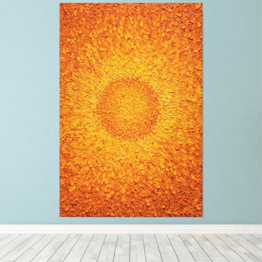 Gouden Druppel Zonneschijn Gestructureerde Abstrac Canvas Afdruk (Insitu (Houten vloer))