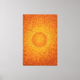 Gouden Druppel Zonneschijn Gestructureerde Abstrac Canvas Afdruk