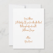 Gouden Druppelend Hart Alleen maar omdat ik van je Kaart (Achterkant)