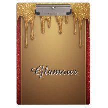 Gouden druppelende glitterframe op rode glinsteren