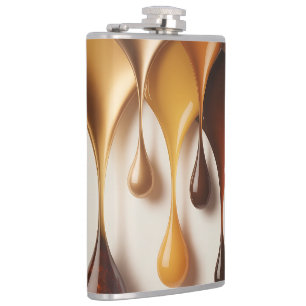 Gouden Druppels - Luxe Vloeibare Kunst - Flesje Heupfles