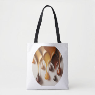 Gouden Druppels - Luxe Vloeibare Kunst - Tote tas