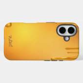 Gouden druppels met warme gradiëntgloed Case-Mate iPhone case (Achterkant (horizontaal))