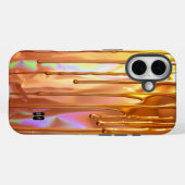 Gouden druppels op iriserend oppervlak Case-Mate iPhone case (Achterkant (horizontaal))