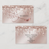 Gouden druppels wimpers schoonheid make-up meisje  visitekaartje (Voorkant / Achterkant)