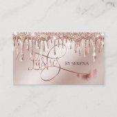 Gouden druppels wimpers schoonheid make-up meisje  visitekaartje (Voorkant)