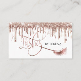Gouden druppels wimpers schoonheid make-up meisje  visitekaartje