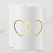 Gouden Dual Heart Wedding Kaart (Achterkant)