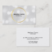 Gouden Dubbele Ring (bokeh) Visitekaartje (Voorkant / Achterkant)