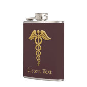 Gouden Dubbele Slang Caduceus Heupfles (Links)