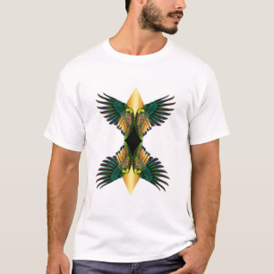 Gouden dubbele vleugels Diamond Design T-shirt