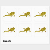 Gouden Duiken Sticker (Vel)