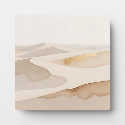 Gouden Duinen Abstracte Sereniteit Fotoplaat (Voorkant)