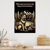 Gouden Duitse herder bij het kampvuur Poster (Keuken)