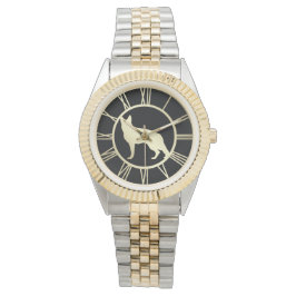 Gouden Duitse Herder Hond Horloge