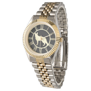Gouden Duitse Herder Hond Horloge