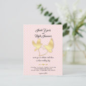 Gouden Duiven en Zwanen, een Gouden Hart Huwelijk Kaart (Staand voorkant)