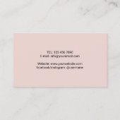 Gouden Dumbbell Blush Pink Fitness Personal Traine Visitekaartje (Achterkant)