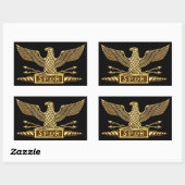 Gouden Eagle van de Romeinse Republiek Rechthoekige Sticker (Vel)