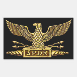 Gouden Eagle van de Romeinse Republiek Rechthoekige Sticker