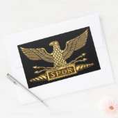 Gouden Eagle van de Romeinse Republiek Rechthoekige Sticker (Envelop)