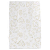 Gouden Edelsteen Glam Verjaardag Gift Bag Medium Cadeauzakje (Achterkant)