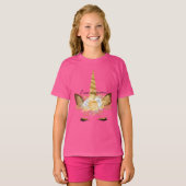 Gouden Eenhoorn Bloem T-shirt (Voorkant volledig)