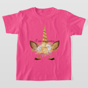 Gouden Eenhoorn Bloem T-shirt
