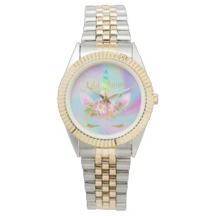 Gouden Eenhoorn Rainbow Two Tone Watch Horloge