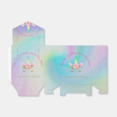 Gouden Eenhoorn Regenboog Dank u Tent met Lint Bedankdoosjes (Uitgevouwen)