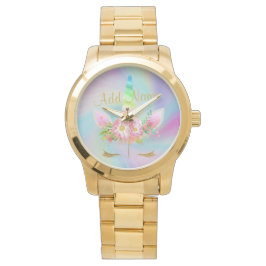 Gouden Eenhoorn Regenboog Goud Horloge