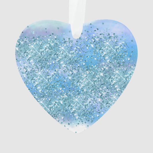 Gouden Eenhoorn Sparkle Paarse Aqua Roze Glitter N Ornament (achterkant)