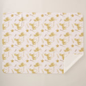 Gouden eenhoorns geloven sherpa deken (Voorkant (horizontaal))