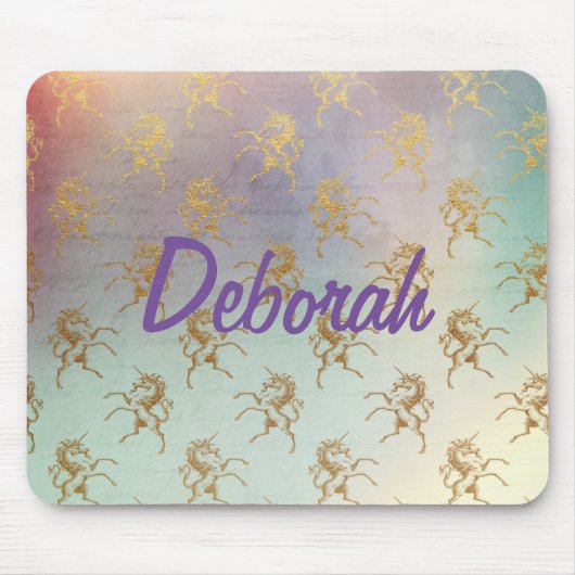 Gouden Eenhoorns Muismat (Voorkant)