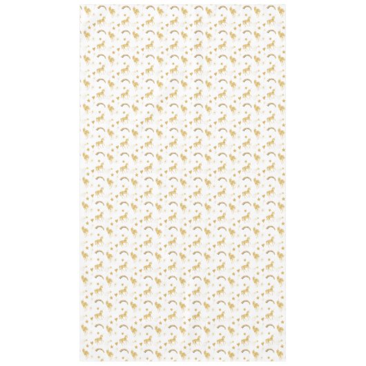 Gouden Eenhoorns Regenboogsterren Tafelkleed (Voorkant)