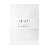 Gouden eenvoudige elegantie romantisch script brui uitnodigingen wikkel (Voorkant Voorbeeld)