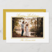 Gouden Eenvoudige Kerstkaart (Voorkant / Achterkant)