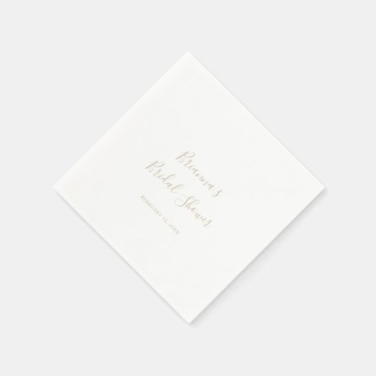 Gouden eenvoudige minimalistische Vrijgezellenfees Servet (Hoek)